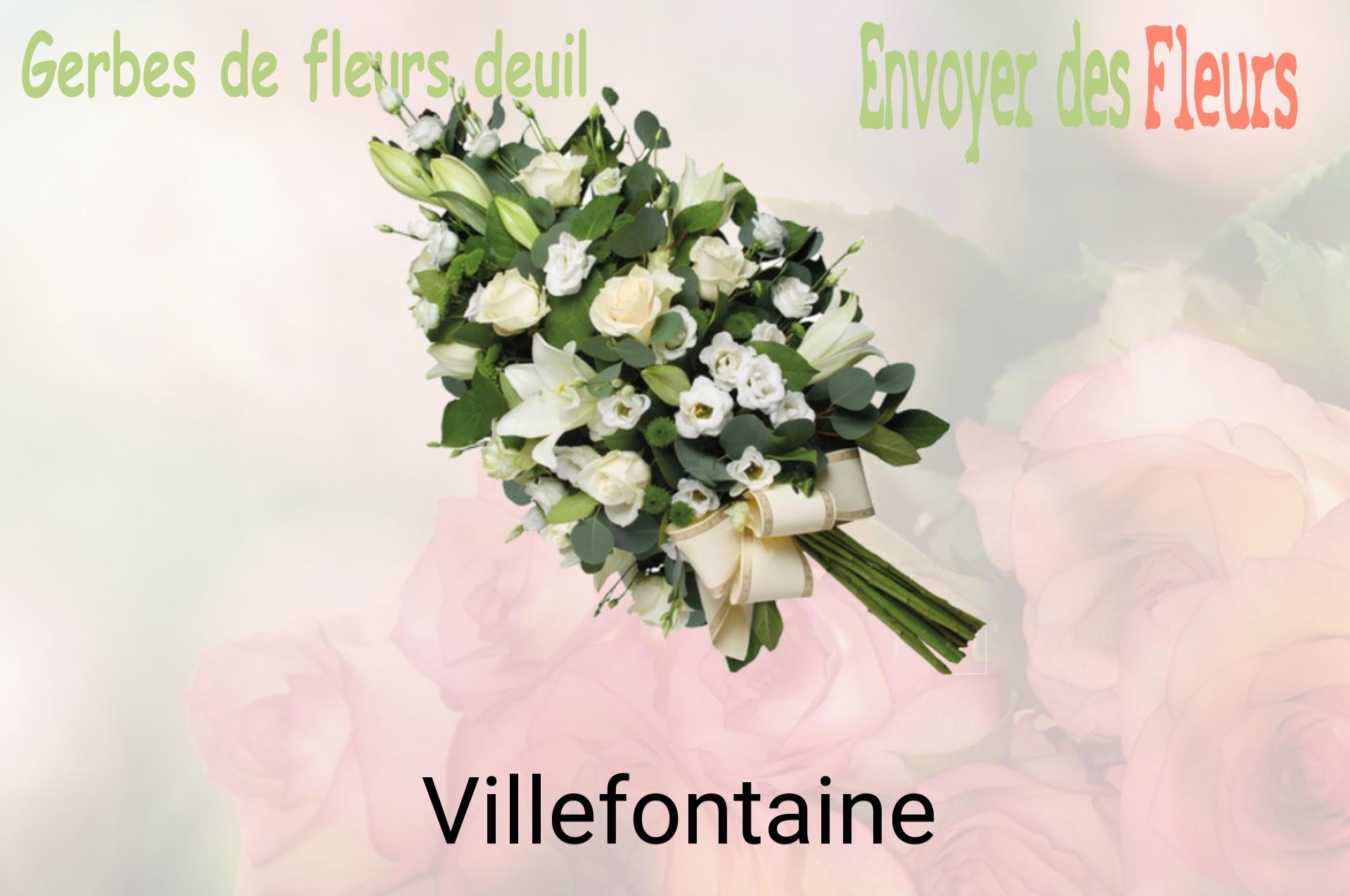 Gerbe de fleurs de deuil livrée à Villefontaine